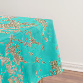 素晴らしトレンディーモダンフェイク金ゴールドグリッター テーブルクロス (インサイチュ)