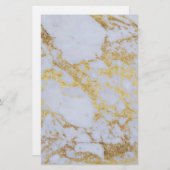 素晴らしトレンディーモダン金ゴールドグリッター 便箋 (正面/裏面)