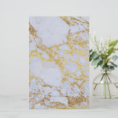 素晴らしトレンディーモダン金ゴールドグリッター 便箋 (スタンド正面)