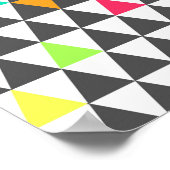素晴らしトレンディー逆幾何三角形パターン ポスター (角)