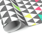 素晴らしトレンディー逆幾何三角形パターン ラッピングペーパー (ロールコーナー)