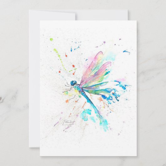 素晴らしトンボカラフル |母親にかわいい贈り物  案内状 (正面)