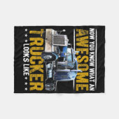 素晴らしト素晴らしラック男性へ運送業者 フリースブランケット (正面(横))