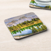 素晴らしドロマイト山脈の風光明媚な景色イタリア コースター (左側)