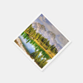 素晴らしドロマイト山脈の風光明媚な景色イタリア スタンダードカクテルナプキン (角)