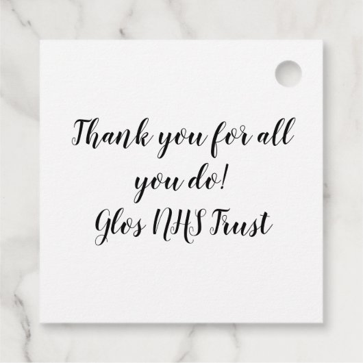 素晴らしナースお礼ラベル フェイバータグ (裏面)