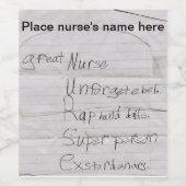 素晴らしナースワインラベル ワインラベル (シングルラベル)