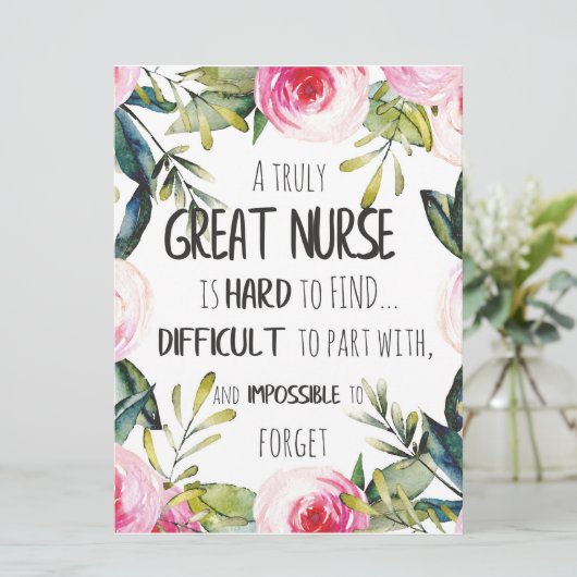 素晴らしナース感謝お礼離れのギフト カード (スタンド正面)