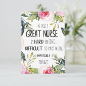 素晴らしナース感謝お礼離れのギフト サンキューカード (スタンド正面)
