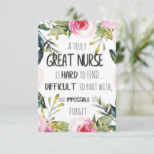 素晴らしナース感謝お礼離れのギフト サンキューカード (スタンド正面)