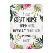 素晴らしナース感謝お礼離れのギフト マグネット (縦)