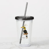 素晴らしハチドリイラストレーション アクリルタンブラー (裏面)