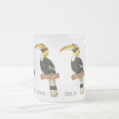 素晴らしハチドリイラストレーション フロストグラスマグカップ (中央)