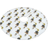 素晴らしハチドリイラストレーション ブラッシュドポリエステルツリースカート (アングル)