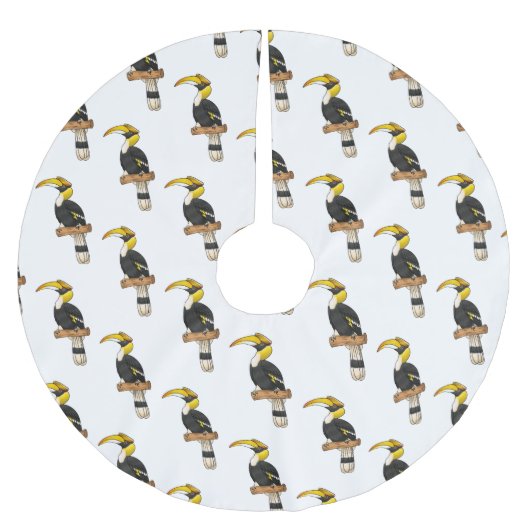 素晴らしハチドリイラストレーション ブラッシュドポリエステルツリースカート (正面)