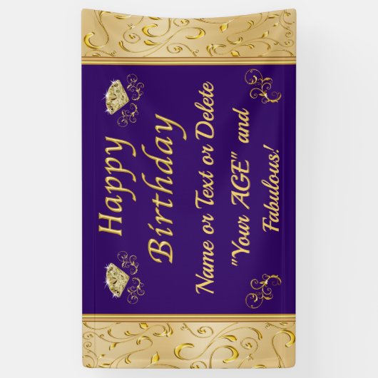 素晴らしハッピーバースデーバナーのオンライン 横断幕 (縦)