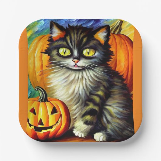 素晴らしハロウィン絵画ズ ペーパープレート (正面)