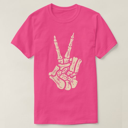 素晴らしハロウィン骨組みハンドピースおもしろい標識C Tシャツ (デザイン正面)