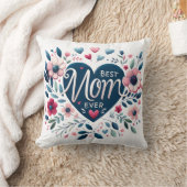 素晴らしハートとフローラ最高のが未開にMom Ever クッション (ブランケット)