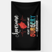 素晴らしハート移植手術生存者 横断幕 (縦)