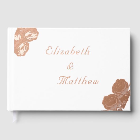 素晴らしバラカソリッ結婚クのフォイルゲストブック ゲストブック (正面)