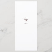 素晴らしバラフラットメニュー メニュー (裏面)