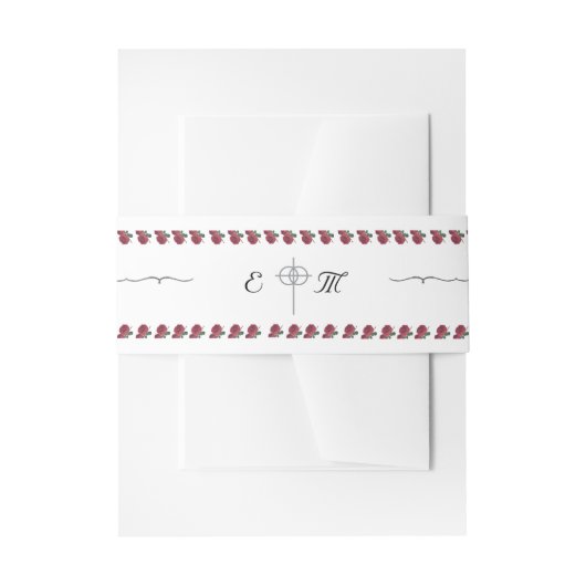 素晴らしバラ招待状用帯 招待状ベリーバンド (正面例)