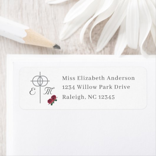 素晴らしバラ結婚差出人住所 ラベル (インサイチュ)