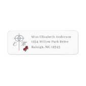 素晴らしバラ結婚差出人住所 ラベル (正面)