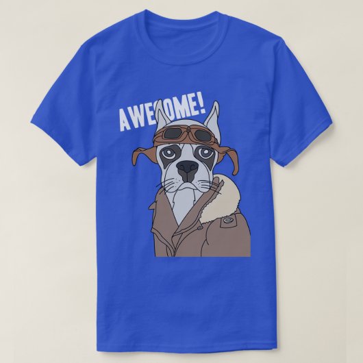 素晴らしパイロット犬 Tシャツ (デザイン正面)