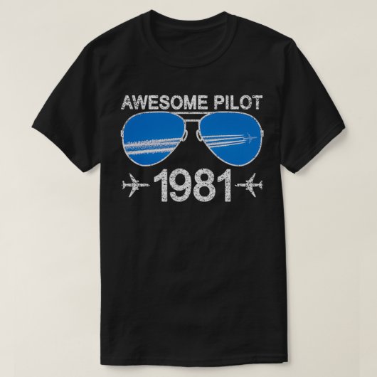 素晴らしパイロット1981年40th Birthday Tシャツ (デザイン正面)