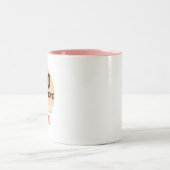 素晴らしパパにピンク色のサングラスをつけた父の日  ツートーンマグカップ (中央)