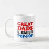 素晴らしパパの昇格ポップ・アートのポップ・アートの後 コーヒーマグカップ (左)