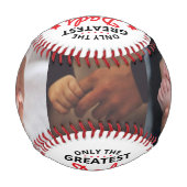 素晴らしパパはおじいさんパーソナライズされた 野球ボール (裏面)