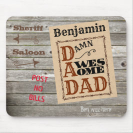 素晴らしパパウエスタンテーマの名前をカスタムするマウスパッド マウスパッド