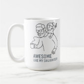 素晴らしパパカオスキングおもしろい – 父の日の贈り物 コーヒーマグカップ (左)