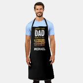 素晴らしパパチェックリスト名前をカスタムするパーソナライズされた エプロン (着用した状態)