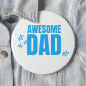 素晴らしパパブルー文字 缶バッジ (インサイチュ)