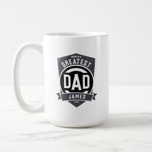 素晴らしパパモダン永遠の父の日の贈り物 コーヒーマグカップ (左)