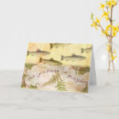 素晴らしパパ父の日の詩魚釣り挨拶 カード (黄色い花)