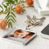 素晴らしパパ20XX以モダン来シンプルエレガント写真 キーホルダー (側面)