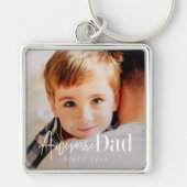 素晴らしパパ20XX以モダン来シンプルエレガント写真 キーホルダー (正面)