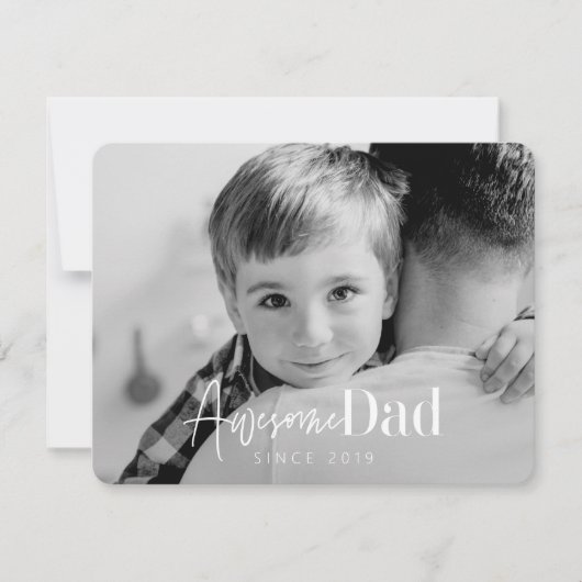 素晴らしパパ20XX以モダン来シンプルエレガント写真 ノートカード (正面)