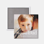 素晴らしパパ20XX以モダン来シンプルエレガント写真 マグネット (正面/裏面)