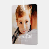 素晴らしパパ20XX以モダン来シンプルエレガント写真 メタルオーナメント (正面左)