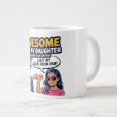 素晴らしパパ&娘のお父さんの日ギフトキッズクール ジャンボコーヒーマグカップ (正面右)