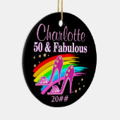 素晴らしパーソナライズされたい第50誕生日オーナメント セラミックオーナメント (右)
