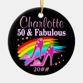 素晴らしパーソナライズされたい第50誕生日オーナメント セラミックオーナメント