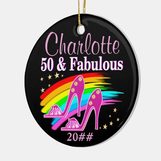 素晴らしパーソナライズされたい第50誕生日オーナメント セラミックオーナメント (左)