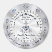 素晴らしパーソナライズされたキリスト教結婚式の引き出物 マグネット (正面)